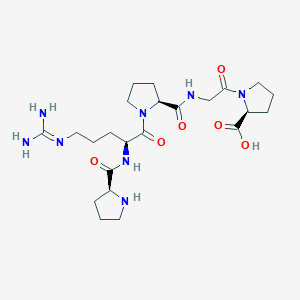molecular formula C23H38N8O6 B8529635 L-Prolyl-N~5~-(diaminomethylidene)-L-ornithyl-L-prolylglycyl-L-proline CAS No. 396080-57-2