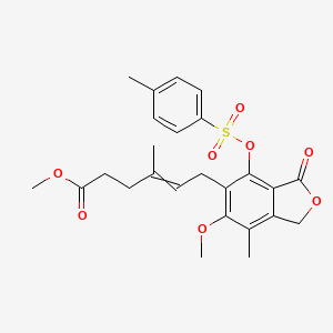 molecular formula C25H28O8S B8529647 methyl 6-[6-methoxy-7-methyl-4-(4-methylphenyl)sulfonyloxy-3-oxo-1H-2-benzofuran-5-yl]-4-methylhex-4-enoate 
