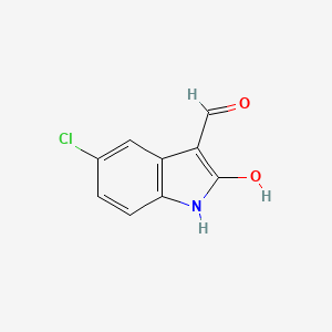 molecular formula C9H6ClNO2 B8529708 5-Chloro-3-hydroxymethylene-1,3-dihydro-indol-2-one 