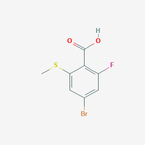 molecular formula C8H6BrFO2S B8529726 4-Bromo-2-fluoro-6-(methylthio)benzoic acid 