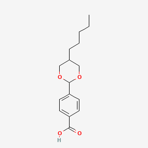 molecular formula C16H22O4 B8529728 4-(5-Pentyl-1,3-dioxan-2-YL)benzoic acid CAS No. 81288-02-0