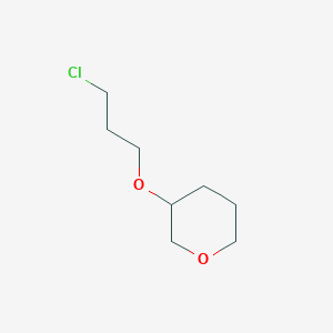 molecular formula C8H15ClO2 B8529730 3-(3-Chloropropoxy)oxane 