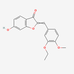 molecular formula C18H16O5 B8529774 2-[(3-ethoxy-4-methoxyphenyl)methylene]-6-hydroxy-3(2H)-benzofuranone 