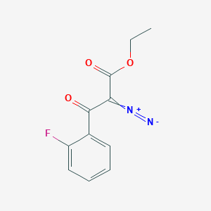 molecular formula C11H9FN2O3 B8529804 Ethyl 2-diazo-3-(2-fluorophenyl)-3-oxopropanoate 