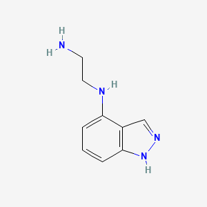 molecular formula C9H12N4 B8529821 4-(2-Aminoethylamino)-indazole 