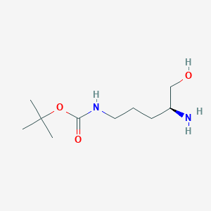 molecular formula C10H22N2O3 B8529874 tert-butyl N-[(4S)-4-amino-5-hydroxypentyl]carbamate 
