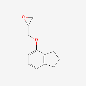molecular formula C12H14O2 B8529972 4-(2,3-Epoxypropoxy)indane 