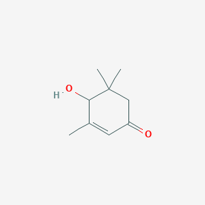 molecular formula C9H14O2 B085300 4-Hydroxy-3,5,5-trimethylcyclohex-2-enone CAS No. 14203-59-9