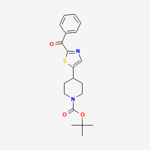 molecular formula C20H24N2O3S B8530157 tert-butyl 4-(2-benzoyl-1,3-thiazol-5-yl)piperidine-1-carboxylate 