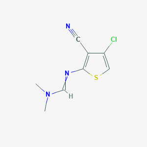 molecular formula C8H8ClN3S B8530202 N'-(4-Chloro-3-cyanothiophen-2-yl)-N,N-dimethylmethanimidamide CAS No. 90312-19-9