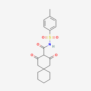 molecular formula C19H23NO5S B8530251 SPIRO[5.5]UNDECANE-3-CARBOXAMIDE,N-[(4-METHYLPHENYL)SULFONYL]-2,4-DIOXO- CAS No. 57641-80-2