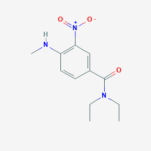 molecular formula C12H17N3O3 B8530316 N,N-diethyl-4-(methylamino)-3-nitrobenzamide 