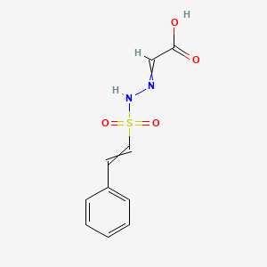 molecular formula C10H10N2O4S B8530520 Acetic acid, [[(2-phenylethenyl)sulfonyl]hydrazono]- 