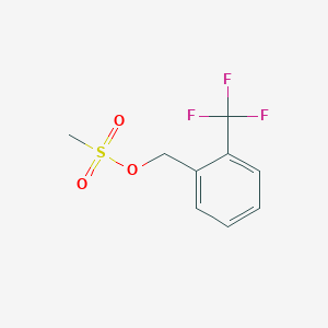 molecular formula C9H9F3O3S B8530630 Benzenemethanol, 2-(trifluoromethyl)-, 1-methanesulfonate 