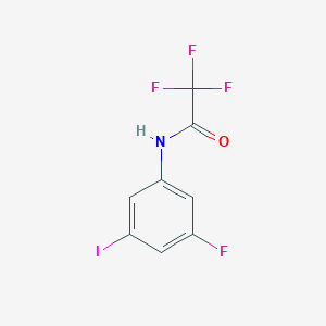 molecular formula C8H4F4INO B8530647 Acetamide, 2,2,2-trifluoro-N-(3-fluoro-5-iodophenyl)- CAS No. 338454-90-3