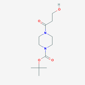 molecular formula C12H22N2O4 B8530681 Tert-butyl 4-(3-hydroxypropanoyl)piperazine-1-carboxylate 