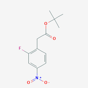 molecular formula C12H14FNO4 B8530762 tert-Butyl 2-(2-fluoro-4-nitrophenyl)acetate 