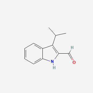 molecular formula C12H13NO B8530797 3-Isopropyl-2-indolecarbaldehyde 