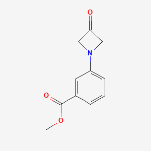 molecular formula C11H11NO3 B8530958 Methyl 3-(3-oxoazetidin-1-yl)benzoate 