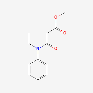 molecular formula C12H15NO3 B8531048 Methyl 3-(ethyl(phenyl)amino)-3-oxo-propanoate 