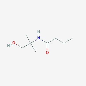 molecular formula C8H17NO2 B8531125 N-(1-hydroxy-2-methylpropan-2-yl)butyramide CAS No. 70489-65-5