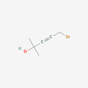 molecular formula C6H9BrO B8531255 5-Bromo-2-methyl-3-pentyn-2-ol 