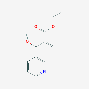 molecular formula C11H13NO3 B8531574 Ethyl-2-(hydroxy(pyridin-3-yl)methyl)acrylate 