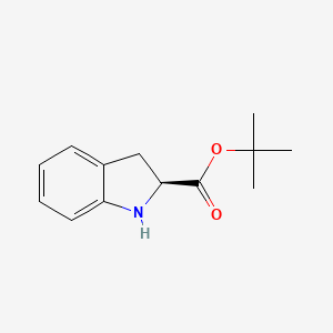 molecular formula C13H17NO2 B8531713 Tert-butyl (S)-indoline-2-carboxylate 