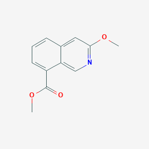 molecular formula C12H11NO3 B8532012 Methyl-3-methoxyisoquinoline-8-carboxylate 