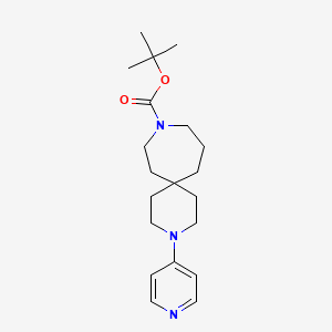 molecular formula C20H31N3O2 B8532033 tert-butyl 3-pyridin-4-yl-3,9-diazaspiro[5.6]dodecane-9-carboxylate 