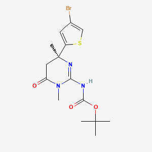 molecular formula C15H20BrN3O3S B8532056 tert-Butyl (S,Z)-(4-(4-bromothiophen-2-yl)-1,4-dimethyl-6-oxotetrahydropyrimidin-2(1H)-ylidene)carbamate 