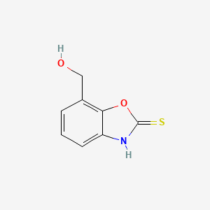 molecular formula C8H7NO2S B8532539 7-Hydroxymethyl-2-mercaptobenzooxazole 