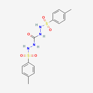 molecular formula C15H18N4O5S2 B8532630 Benzenesulfonic acid,4-methyl-, 2-[[2-[(4-methylphenyl)sulfonyl]hydrazinyl]carbonyl]hydrazide CAS No. 5435-19-8
