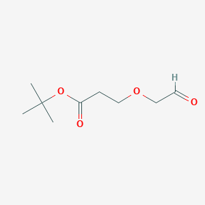 molecular formula C9H16O4 B8532650 tert-Butyl 3-(2-oxoethoxy)propanoate 