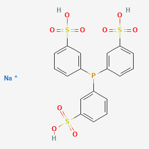 molecular formula C18H15NaO9PS3 B8532689 Triphenylphosphine-3,3',3''-trisulfonic acid trisodium salt 