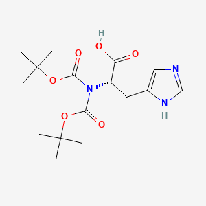 molecular formula C16H25N3O6 B8532789 bis-BOC-histidine 