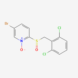 5-Bromo-2-[(2,6-dichlorophenyl)methanesulfinyl]-1-oxo-1lambda~5~-pyridine