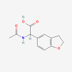 alpha-Acetamido(2,3-dihydro-5-benzofuranyl)acetic acid