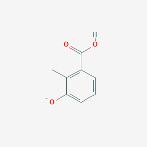 molecular formula C8H7O3- B8532911 3-Hydroxy-2-methylbenzoate 