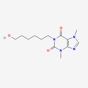 molecular formula C13H20N4O3 B8532956 1-(6-Hydroxyhexyl)-3,7-dimethylxanthine CAS No. 56395-71-2