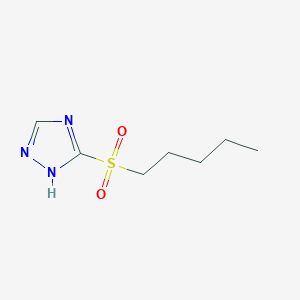 molecular formula C7H13N3O2S B8532967 3-Pentylsulphonyl-1,2,4-triazole 