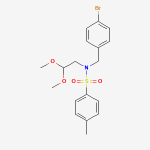 molecular formula C18H22BrNO4S B8533154 N-(4-Bromo-benzyl)-N-(2,2-dimethoxy-ethyl)-4-methyl-benzenesulfonamide CAS No. 1036378-91-2