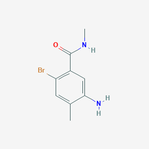 molecular formula C9H11BrN2O B8533228 5-amino-2-bromo-N, 4-dimethylbenzamide 