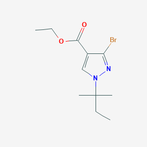 molecular formula C11H17BrN2O2 B8533381 ethyl 3-bromo-1-tert-pentyl-1H-pyrazole-4-carboxylate 