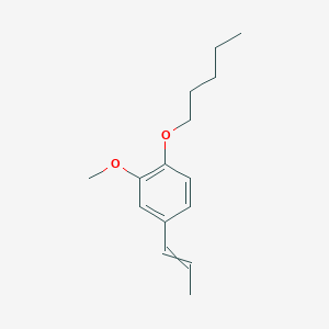 Benzene, 2-methoxy-1-(pentyloxy)-4-(1-propenyl)-