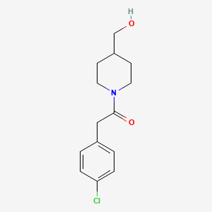 molecular formula C14H18ClNO2 B8533700 1-(4-Chlorophenylacetyl)-4-(hydroxymethyl)piperidine 