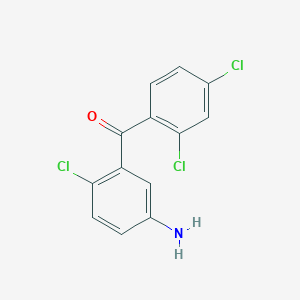 molecular formula C13H8Cl3NO B8533819 5-Amino-2,2',4'-trichlorobenzophenone 