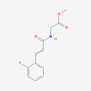 molecular formula C12H12FNO3 B8533844 Methyl 2-[3-(2-fluorophenyl)prop-2-enamido]acetate 