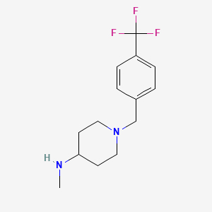 molecular formula C14H19F3N2 B8533934 N-methyl-1-(4-(trifluoromethyl)benzyl)piperidine-4-amine 