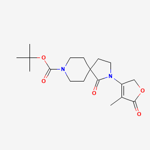 Tert-butyl 2-(4-methyl-5-oxo-2,5-dihydrofuran-3-yl)-1-oxo-2,8-diazaspiro[4.5]decane-8-carboxylate